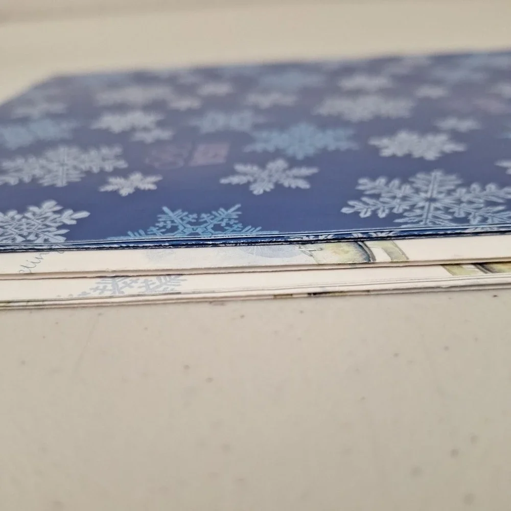 Vintage Christmas Wrapping Paper 1990s USA Olympics Holiday Ice Skater Snowflake